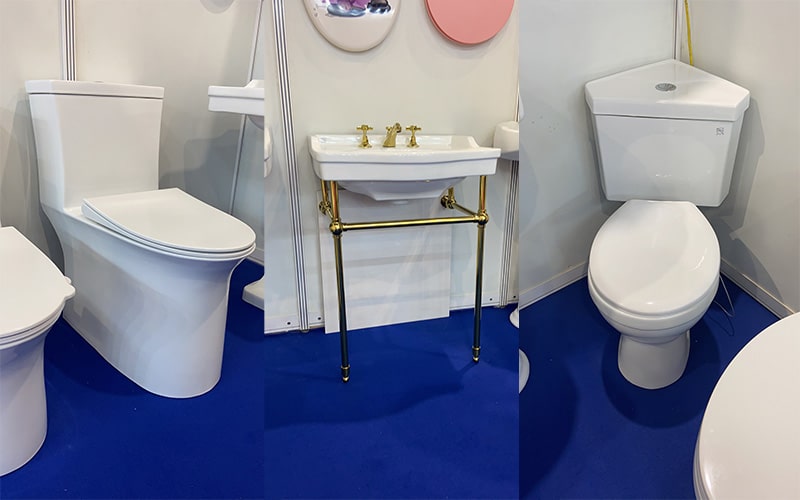 meilong ceramics company exhibited a wide range of bathroom products on the Vietbuild 2023, including console sinks, pedestal sink