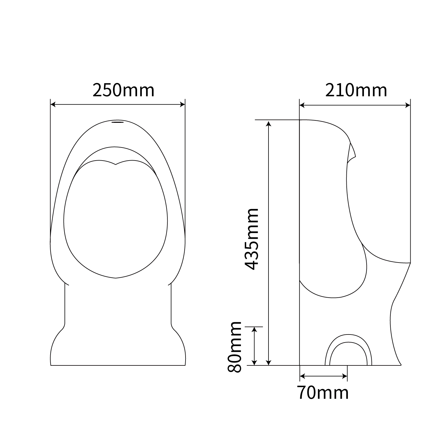Wall urinal for children bathroom, ceramic porcelain kids wall mounted urinal made by professional baby toilet manufacture-Meilong
