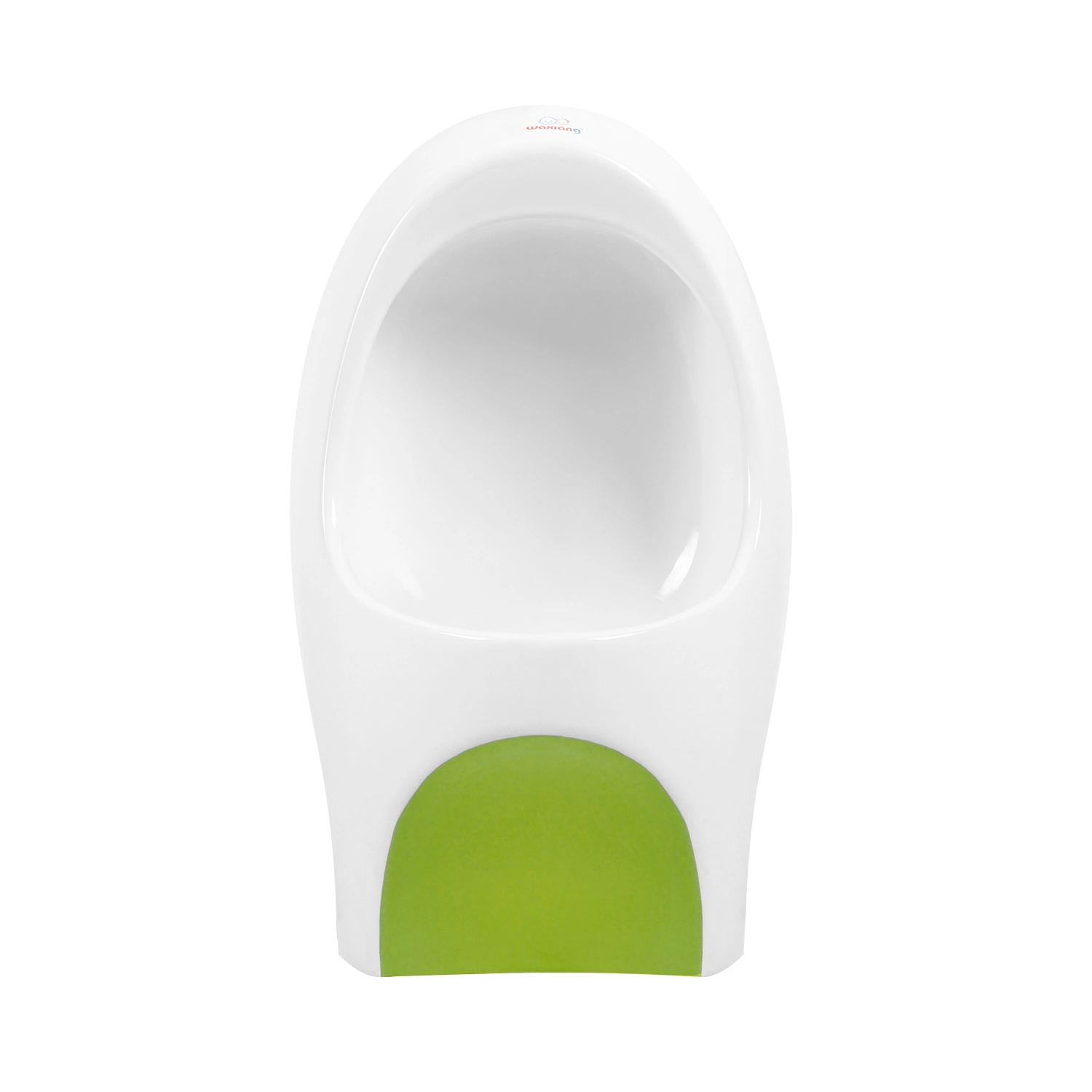 designed for children oval shape green and white sanitary ware wall hung kid urinal for preschool, kindergarten, primary school