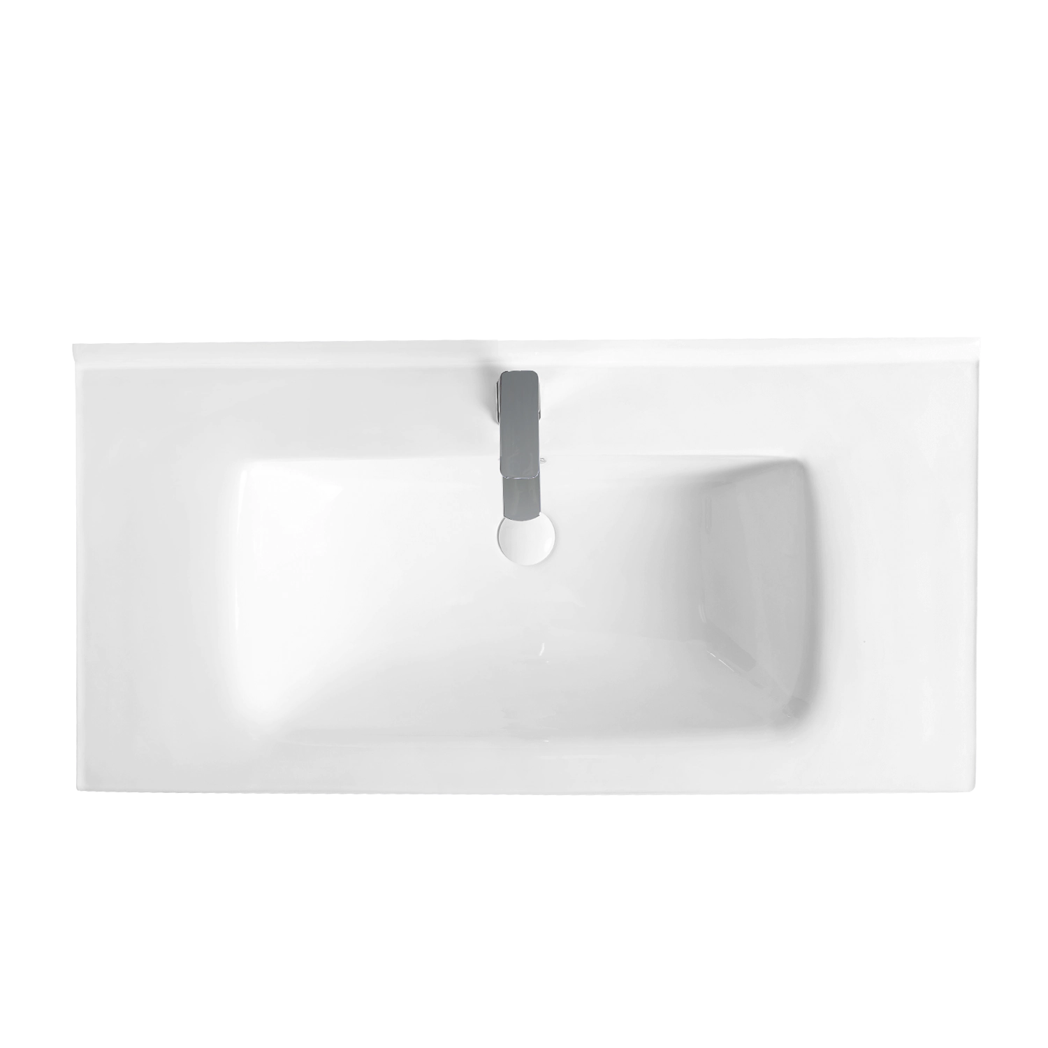 white rectangle bathroom sink 39 inch single bathroom vanity sink, 101 cm basin for vanity unit