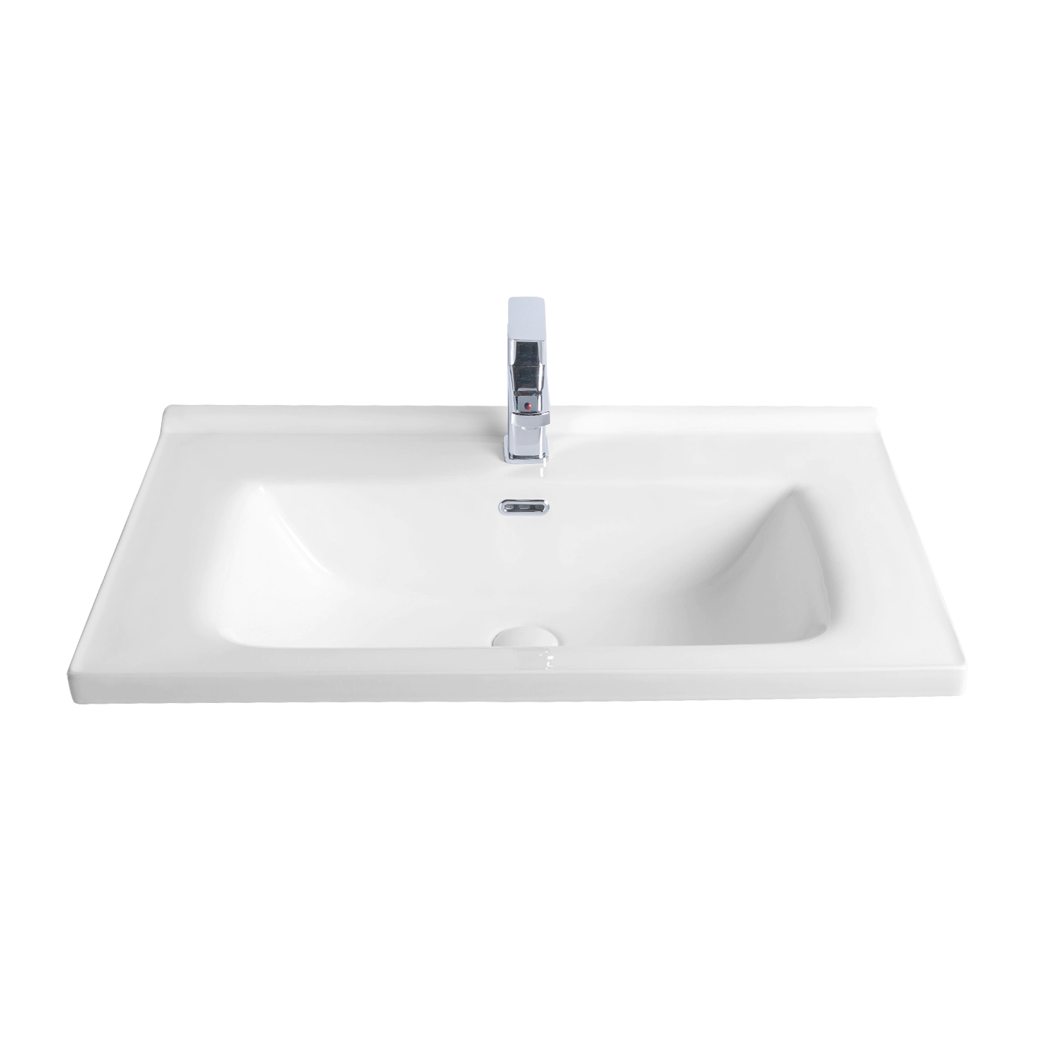81 cm porcelain bathroom vanity basin single bathroom vanity top in white with sink, 31 inches vanity top sink